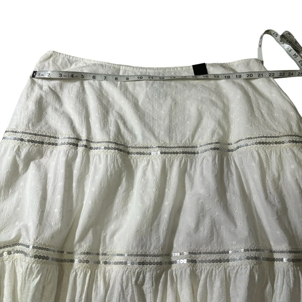 NWT Venezia Embroidered Sequin Skirt Size 20 Lined Eyelet Cottagecore Prairie